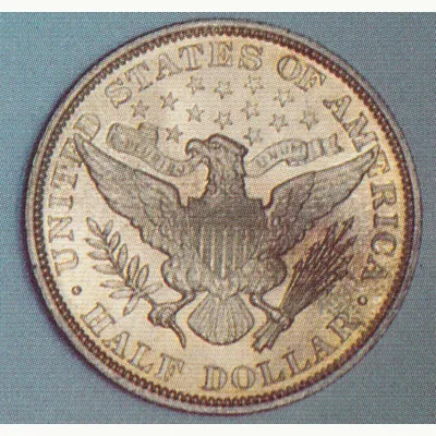Reverse of Barber Half Dollar
