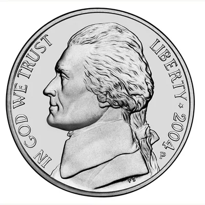 Jefferson Nickel - Thomas Jefferson bust facing left (updated 2006)