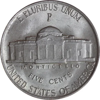 Reverse of Jefferson Nickel